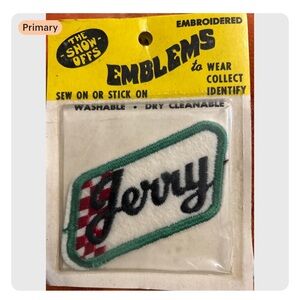 Emblems Patch 'The Show Offs' vintage 70s name Jerry